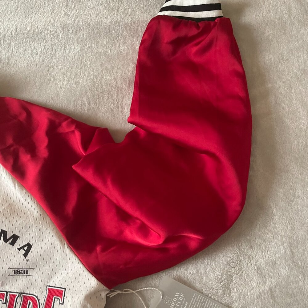 ALABAMA MIXED MEDIA THROWBACK BOMBER JACKET/RHINESTONE BY MADI P.T. - Picture 6 of 15